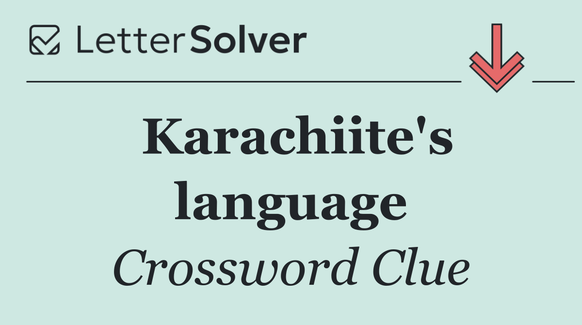 Karachiite's language