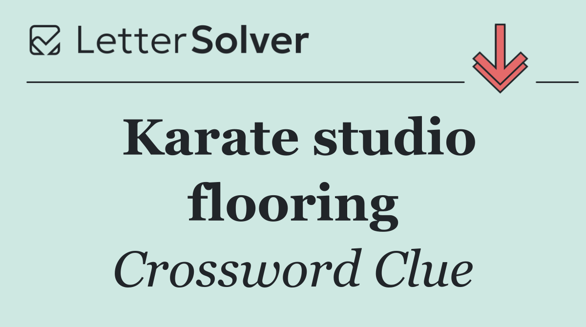 Karate studio flooring