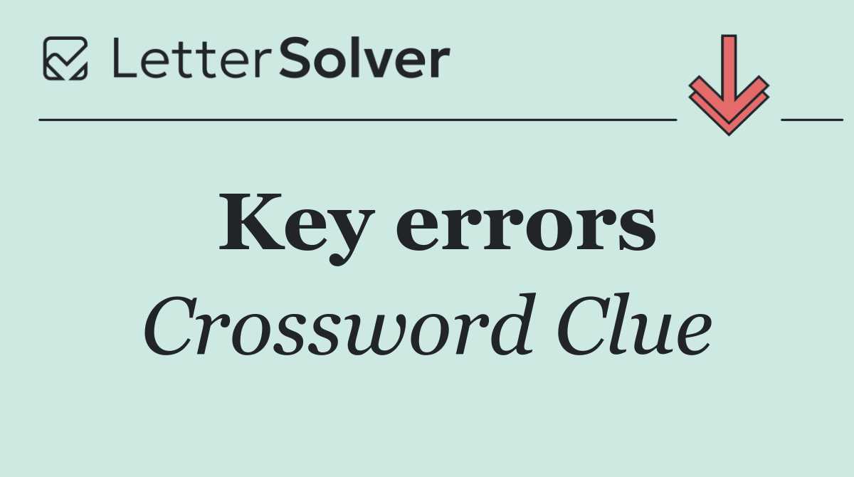 Key errors