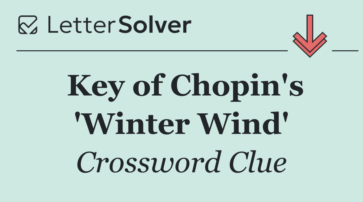 Key of Chopin's 'Winter Wind'