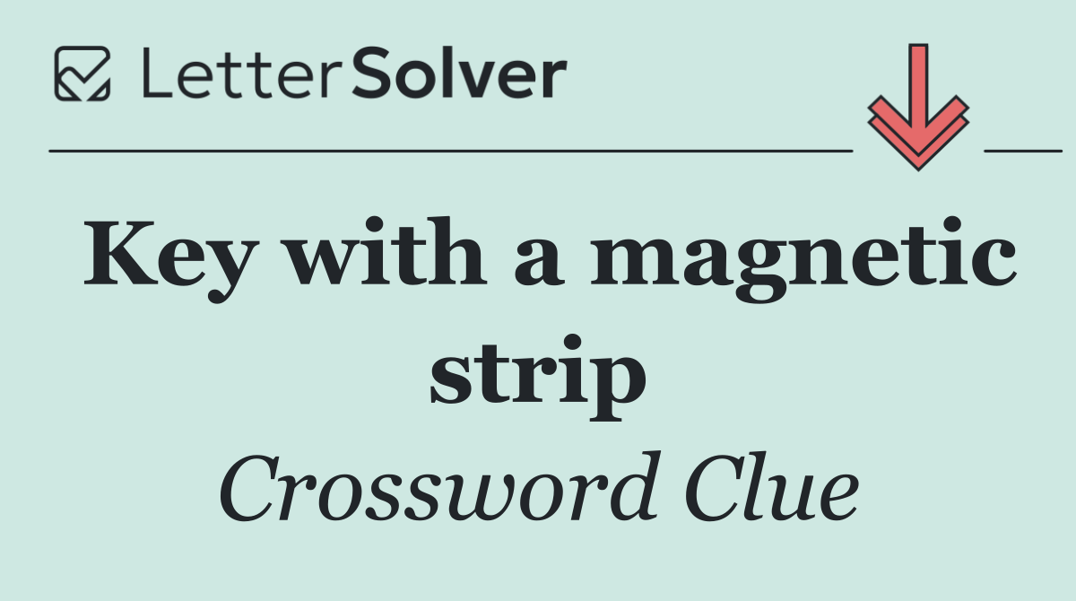 Key with a magnetic strip