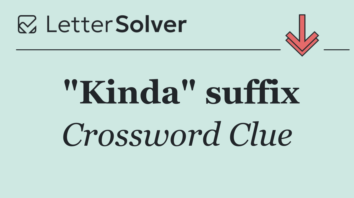 "Kinda" suffix