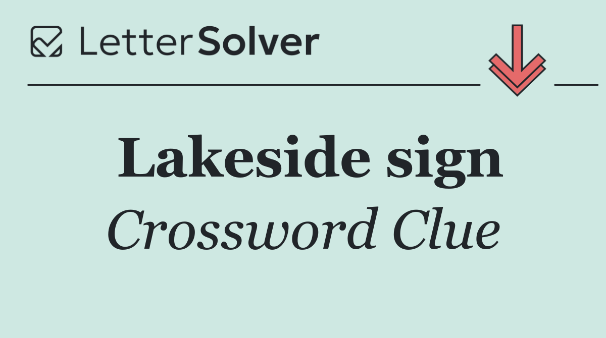 Lakeside sign