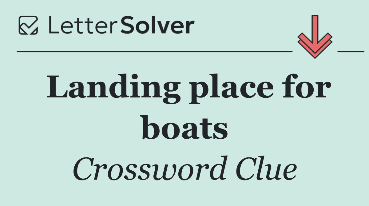 Landing place for boats