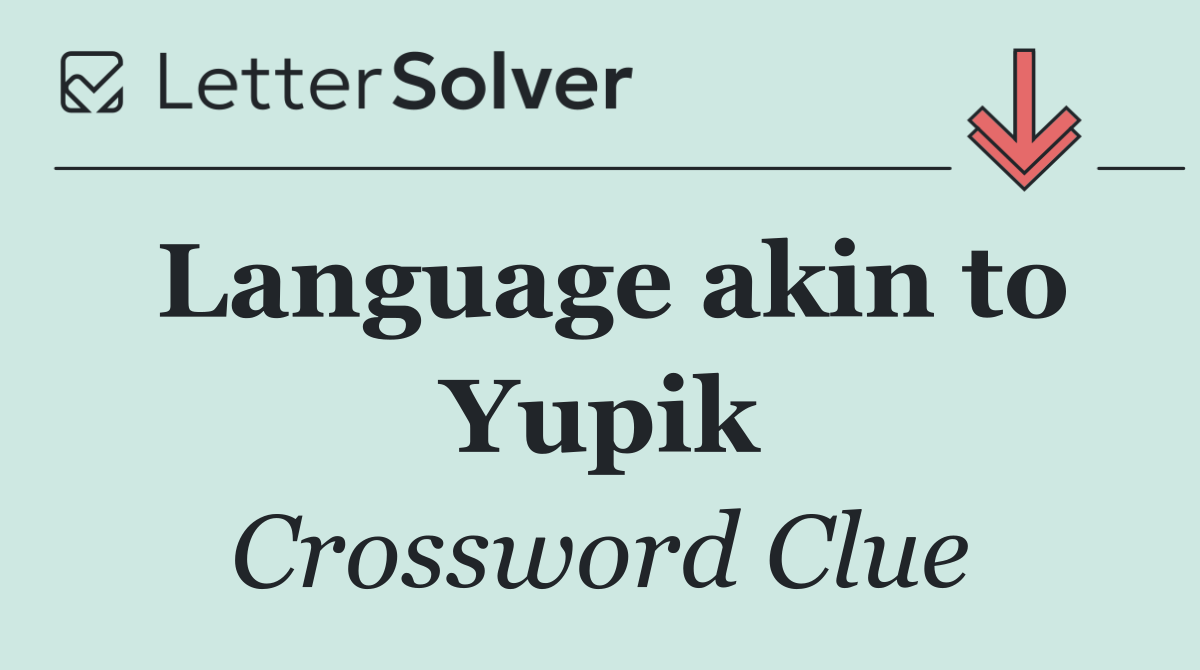 Language akin to Yupik