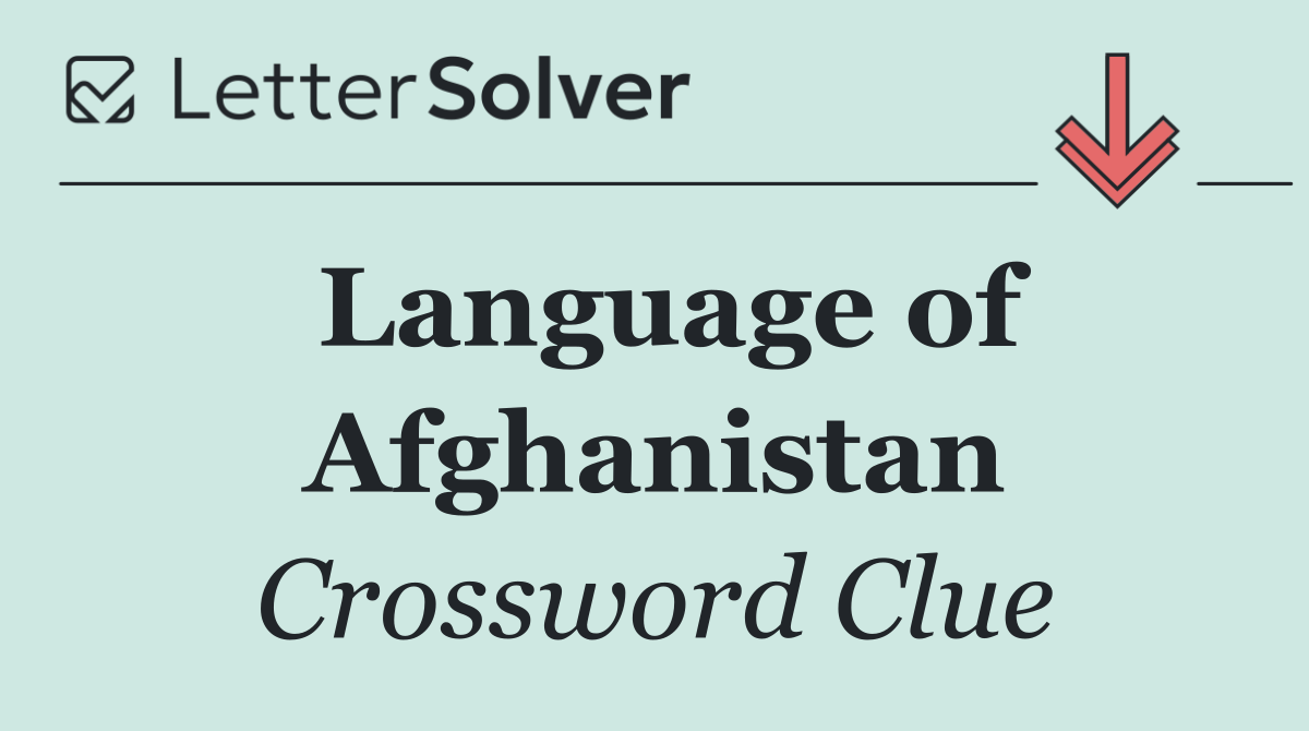 Language of Afghanistan