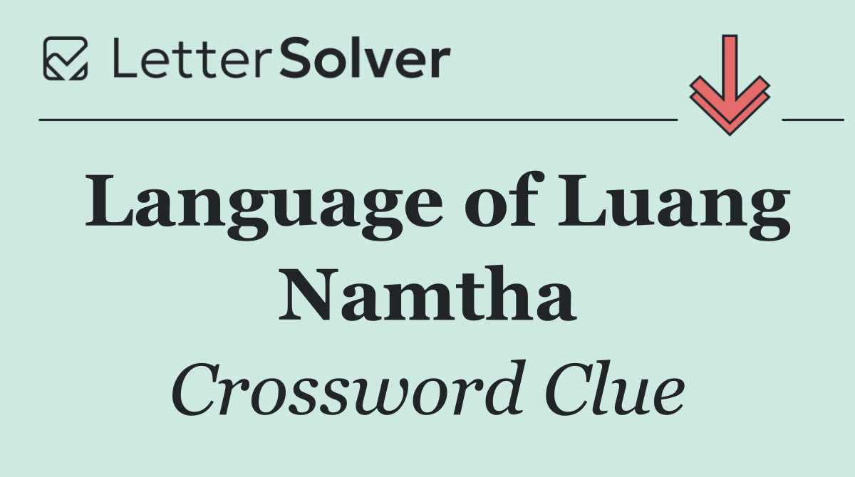 Language of Luang Namtha