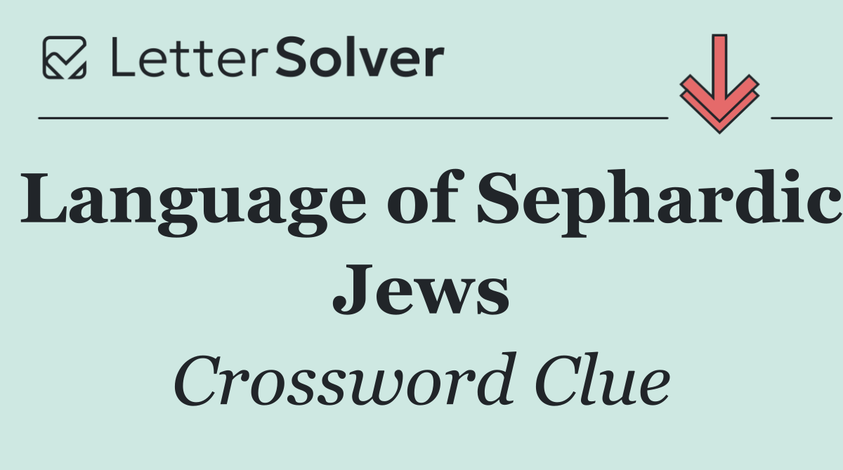 Language of Sephardic Jews