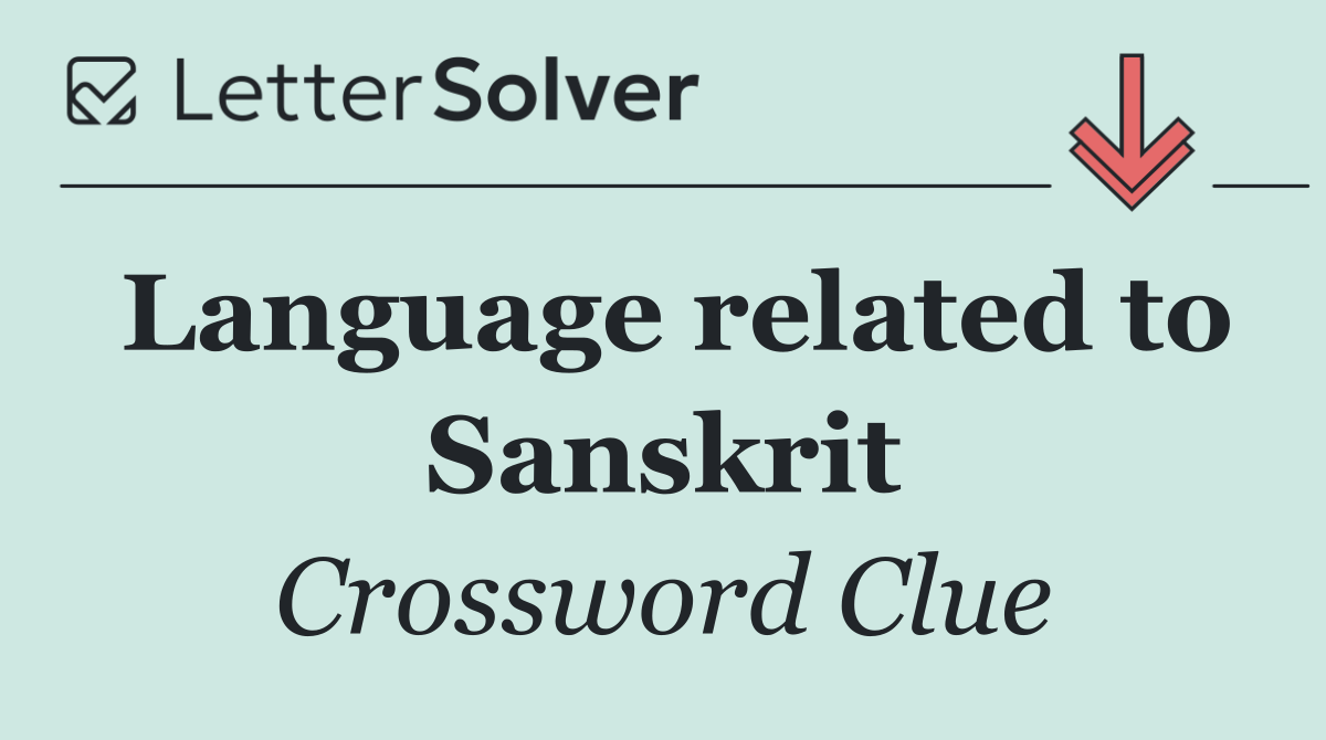 Language related to Sanskrit