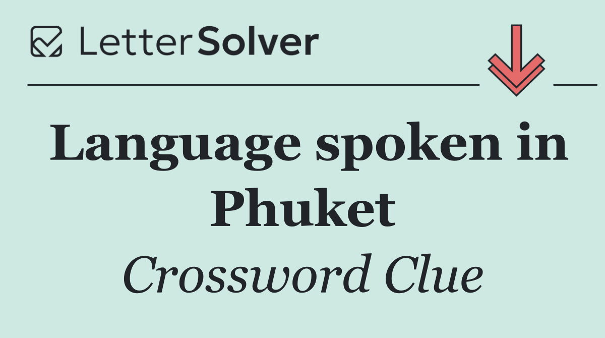 Language spoken in Phuket