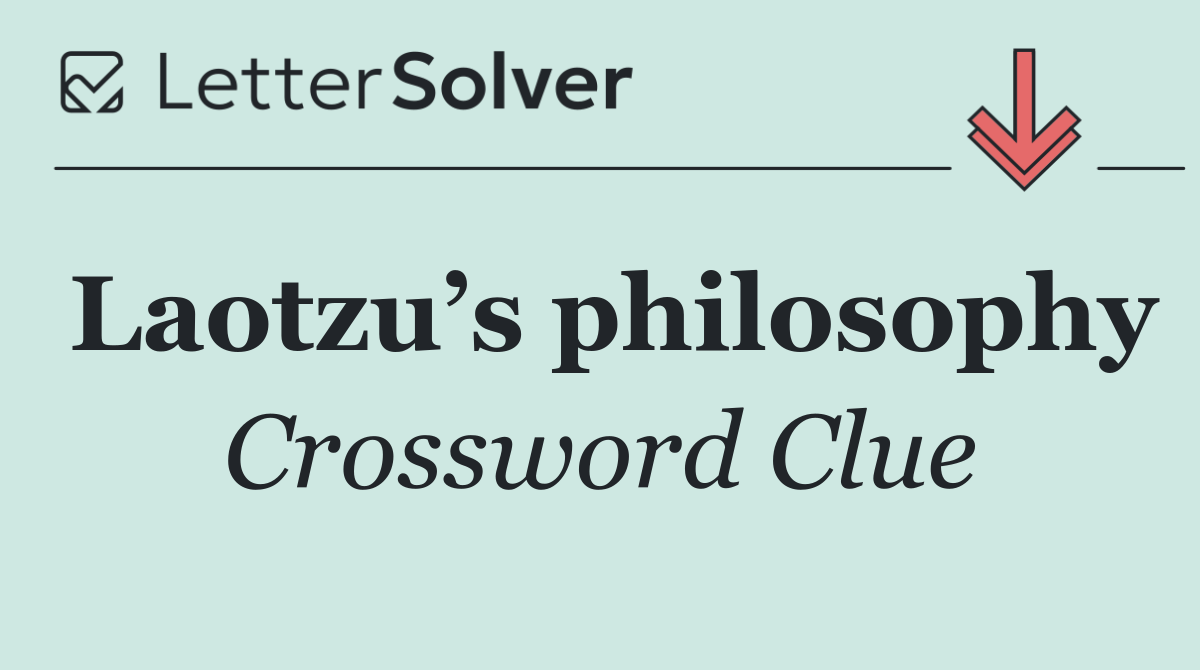 Laotzu’s philosophy