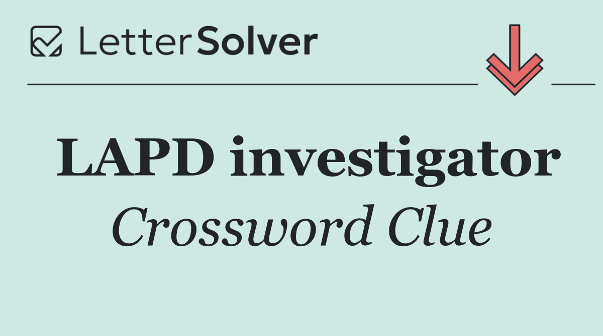 LAPD investigator