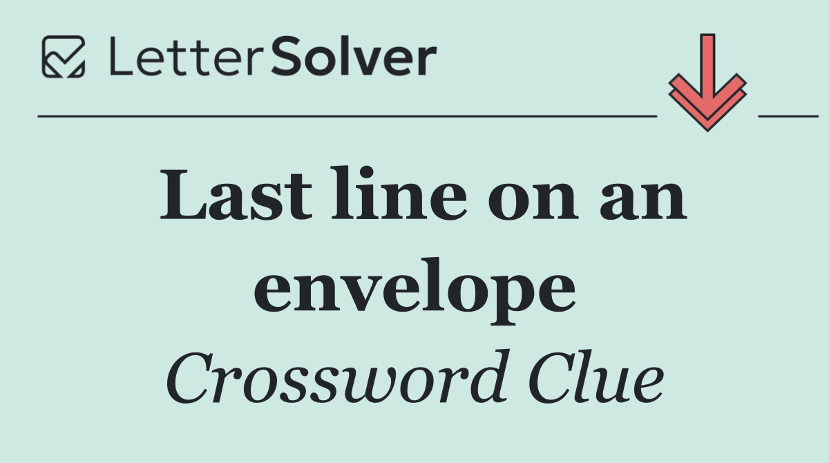 Last line on an envelope