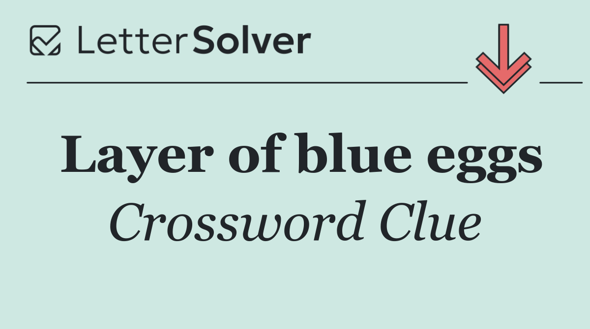 Layer of blue eggs