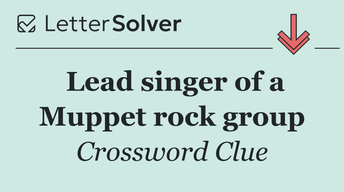 Lead singer of a Muppet rock group