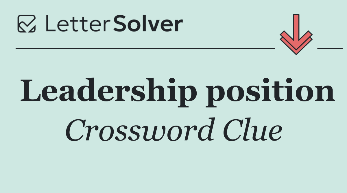 Leadership position