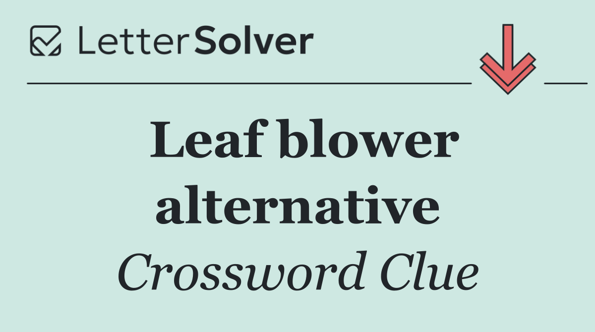 Leaf blower alternative