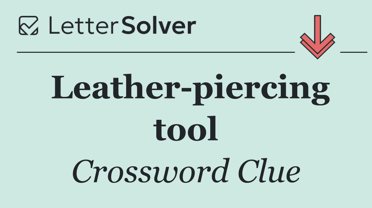 Leather piercing tool