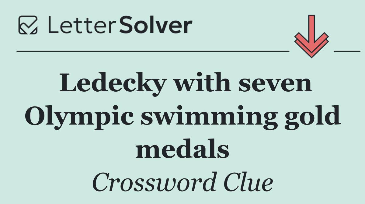 Ledecky with seven Olympic swimming gold medals