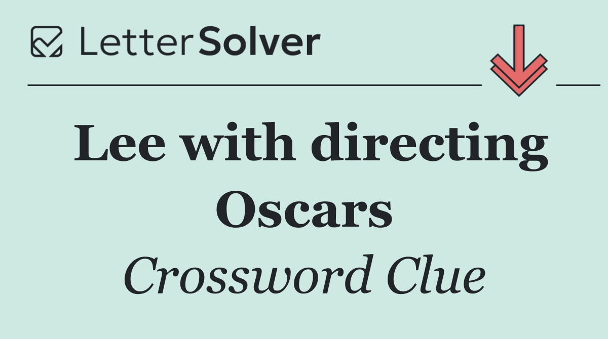 Lee with directing Oscars