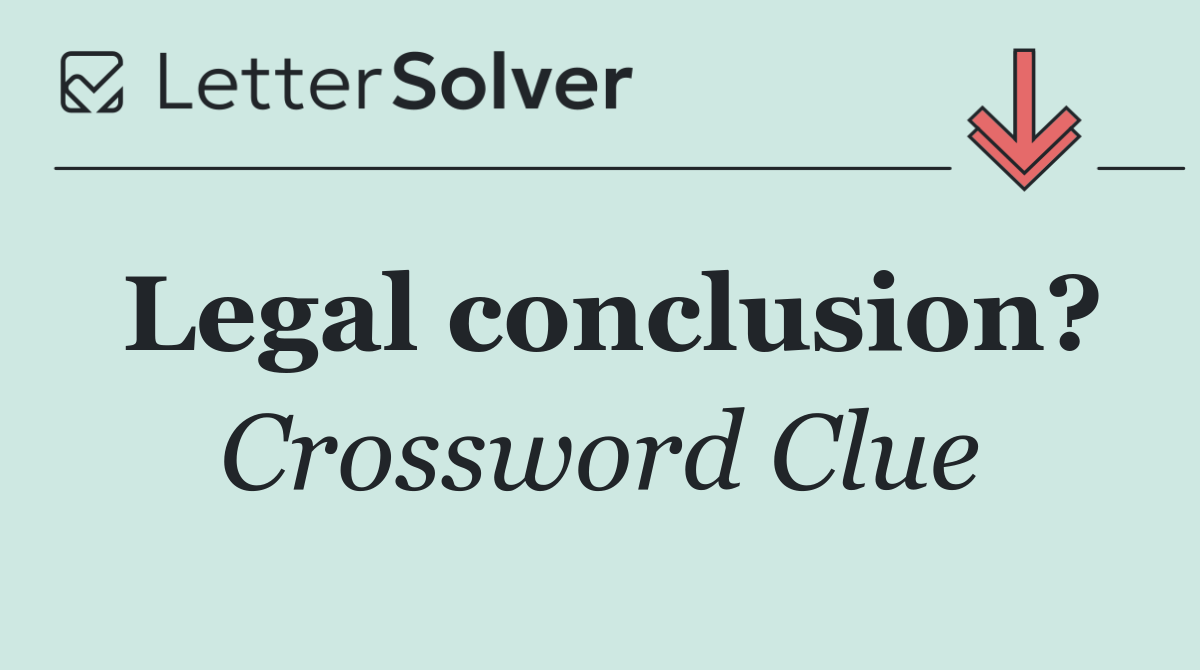 Legal conclusion?