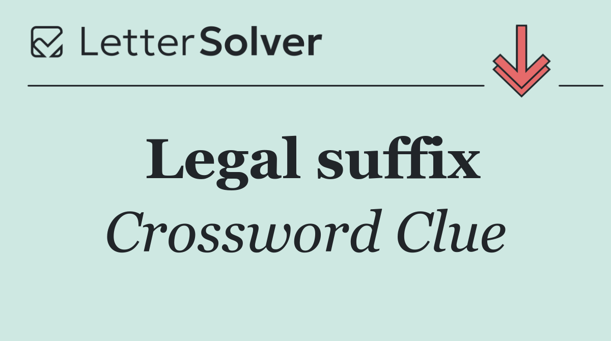 Legal suffix