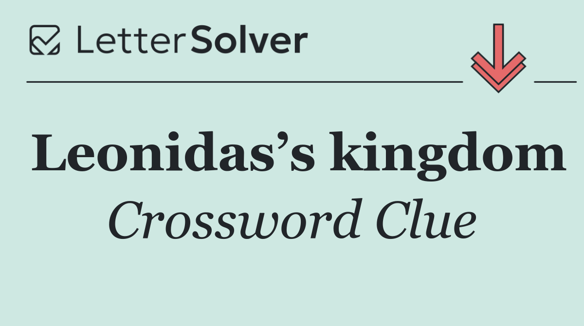 Leonidas’s kingdom