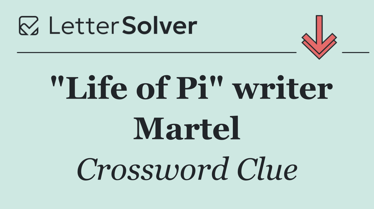 "Life of Pi" writer Martel