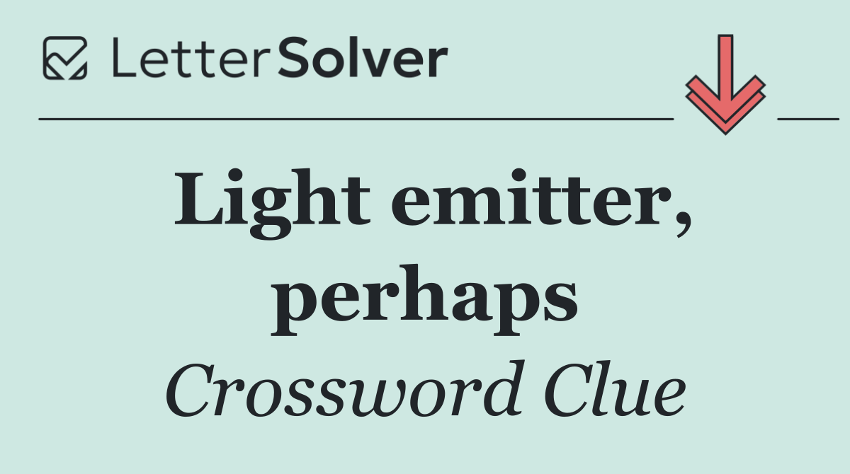 Light emitter, perhaps