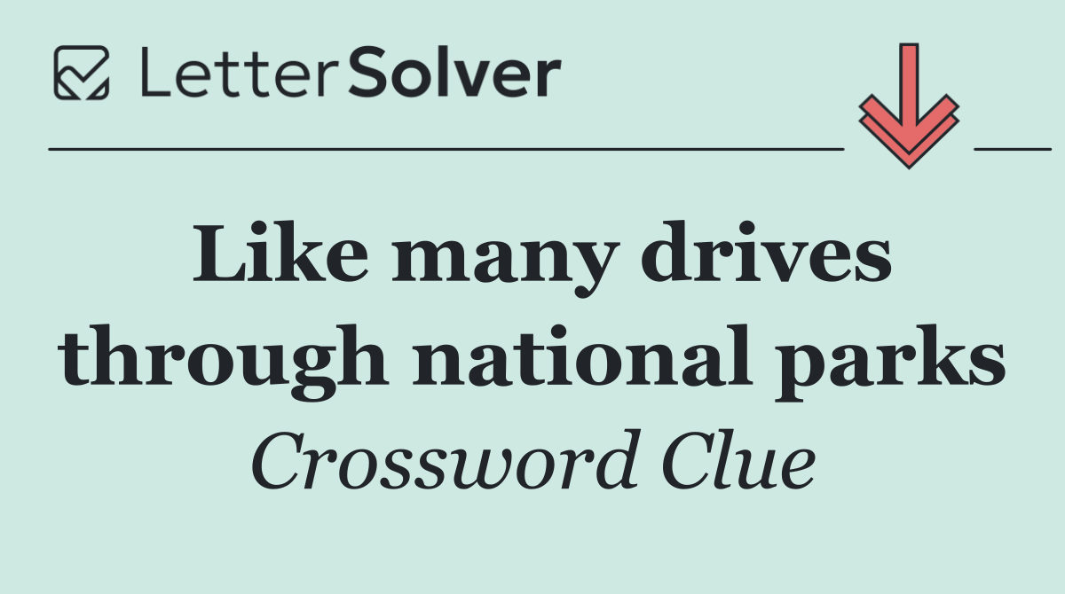 Like many drives through national parks