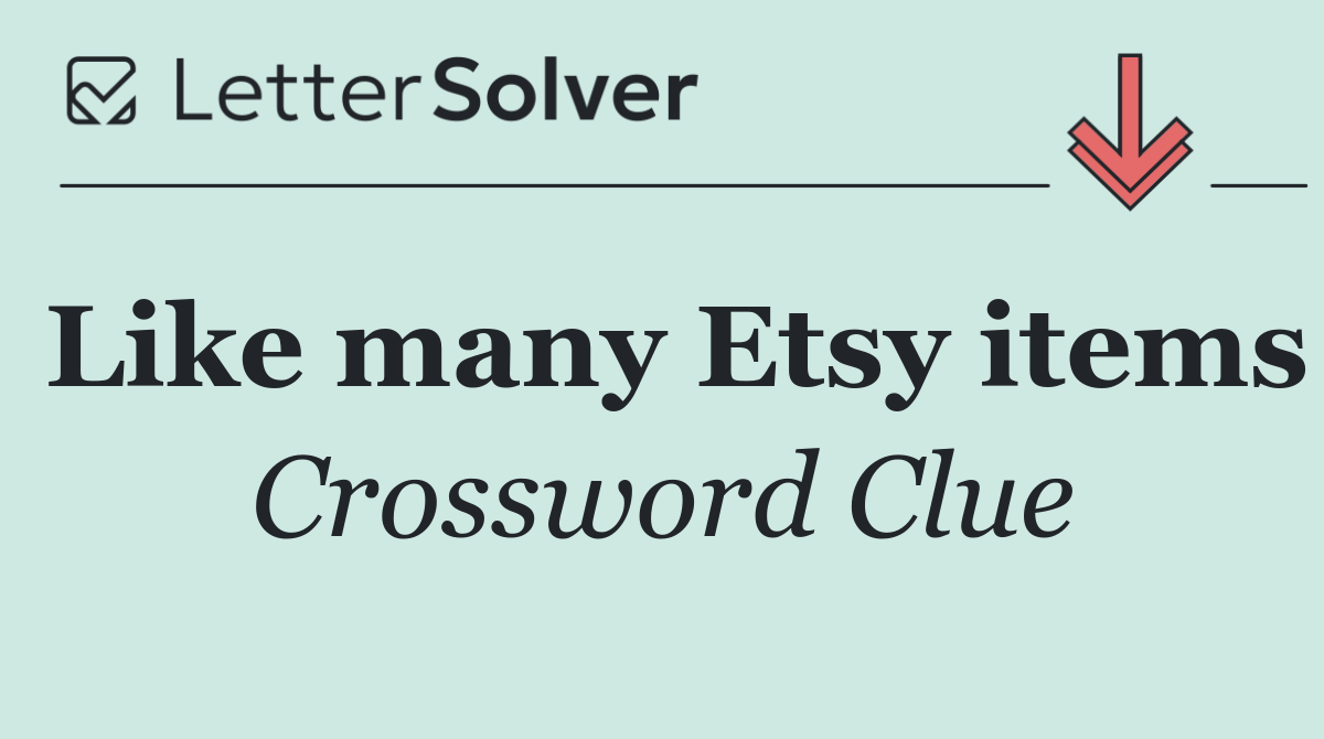 Like many Etsy items