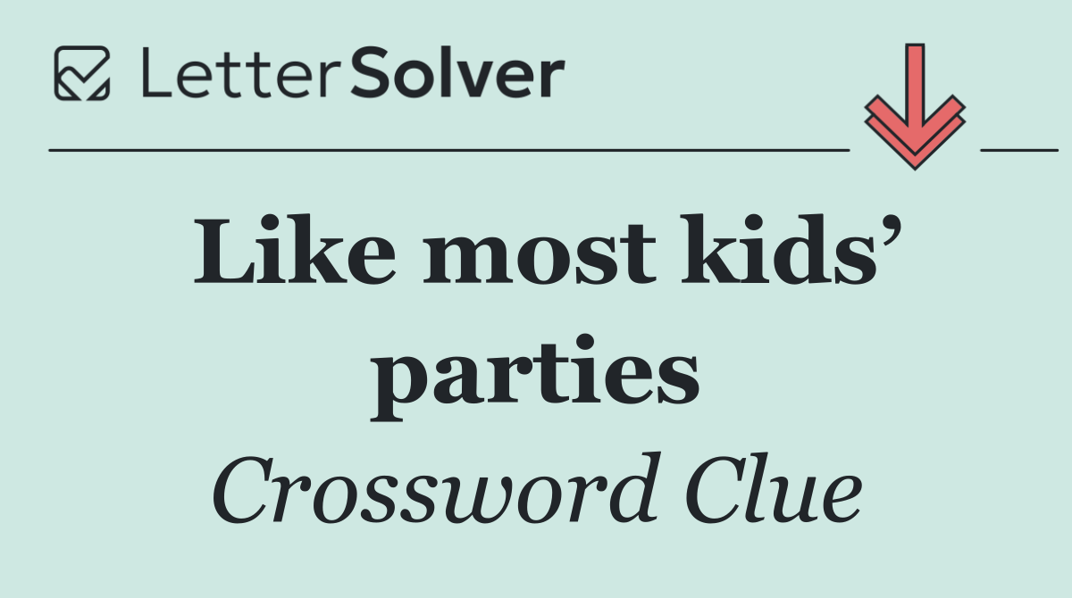 Like most kids’ parties