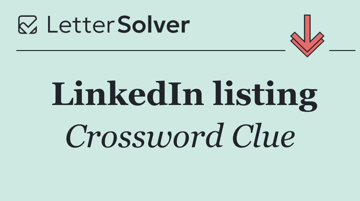 LinkedIn listing