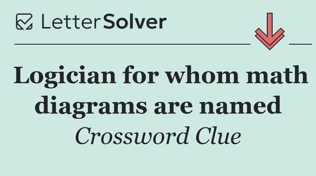 Logician for whom math diagrams are named