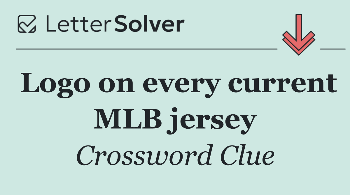 Logo on every current MLB jersey