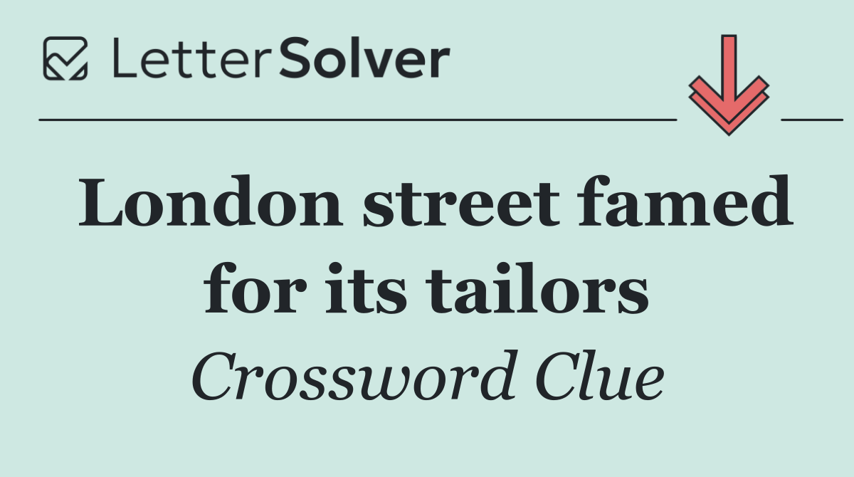 London street famed for its tailors