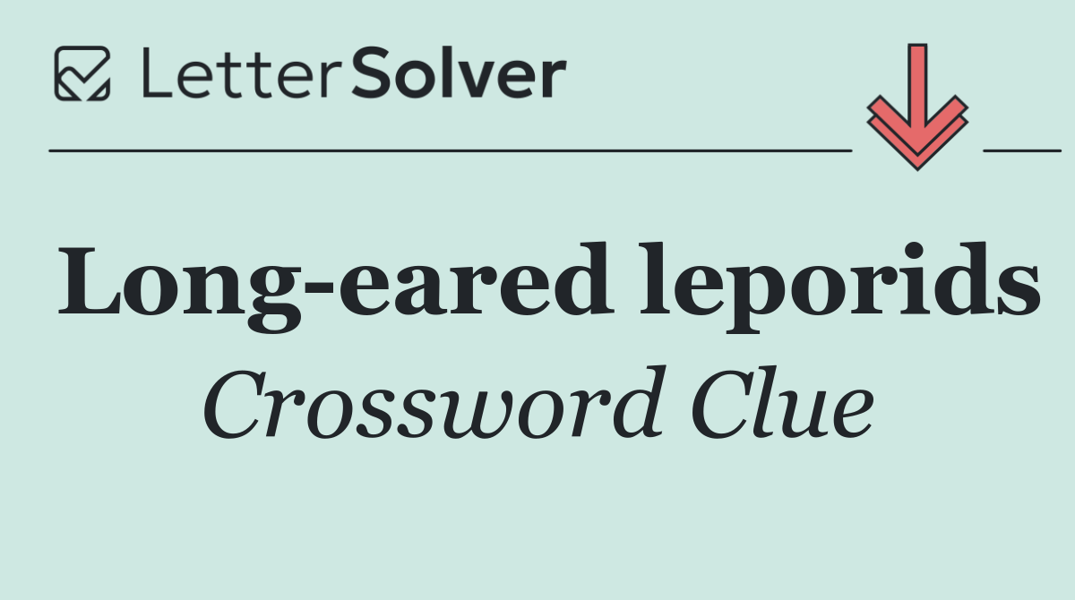 Long eared leporids