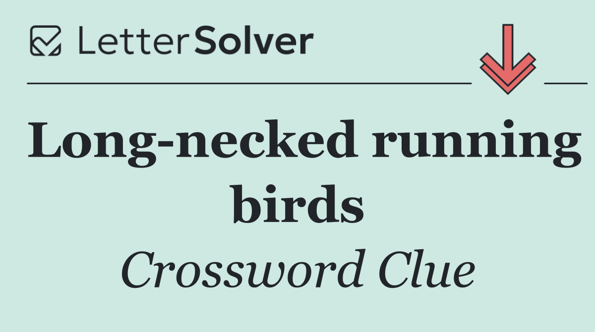 Long necked running birds