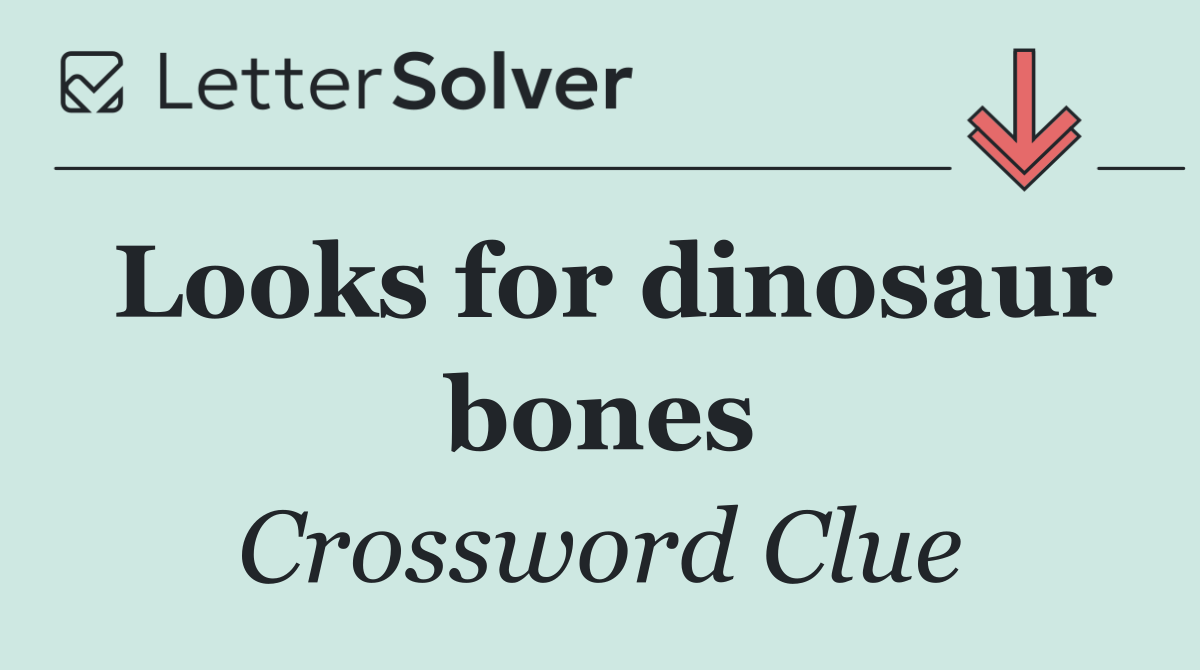 Looks for dinosaur bones