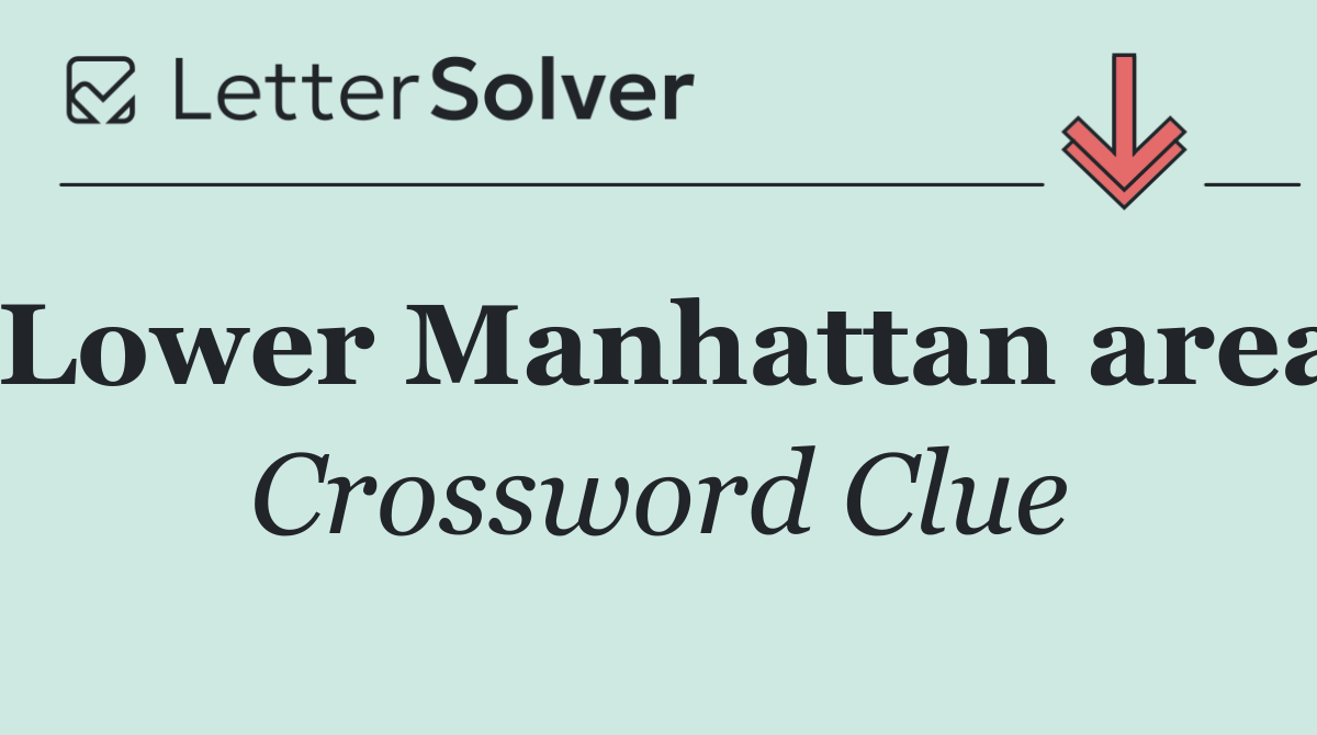 Lower Manhattan area
