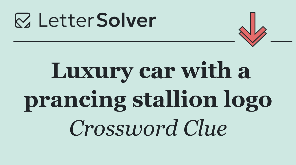 Luxury car with a prancing stallion logo