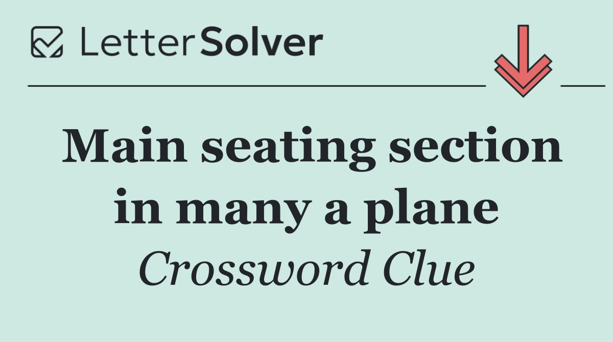 Main seating section in many a plane