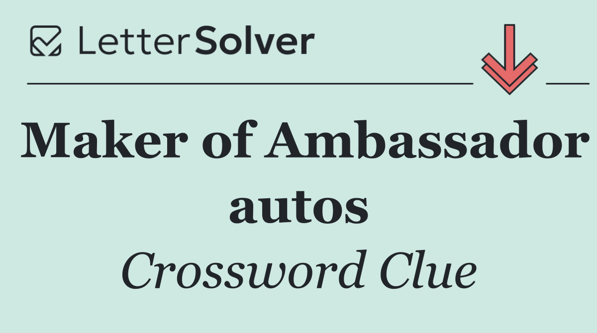 Maker of Ambassador autos