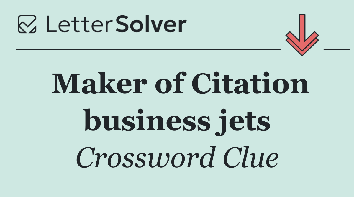 Maker of Citation business jets