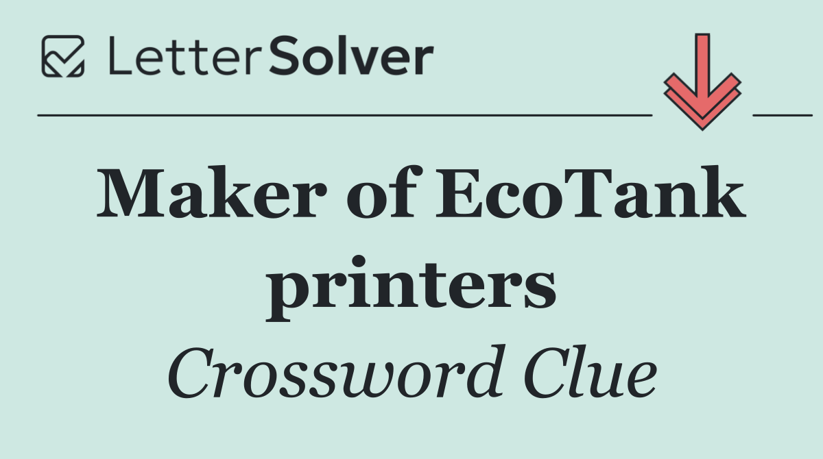 Maker of EcoTank printers