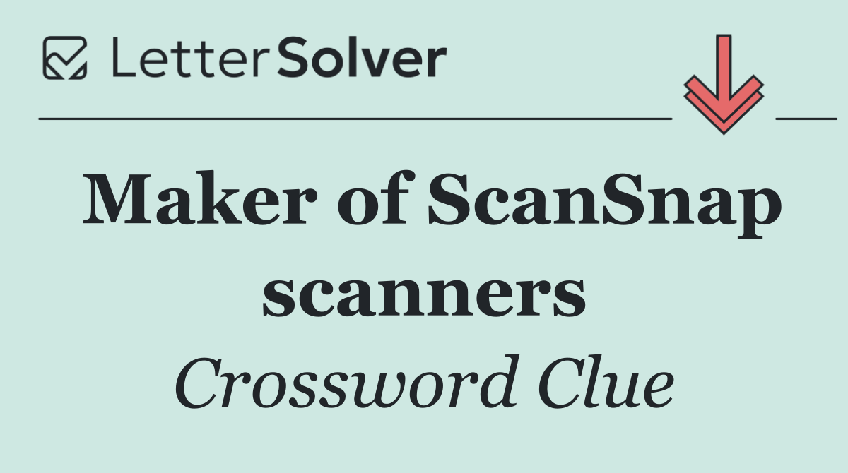 Maker of ScanSnap scanners