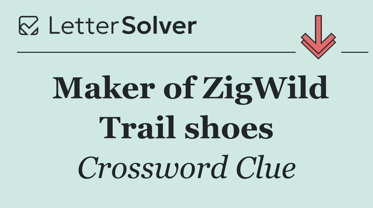 Maker of ZigWild Trail shoes