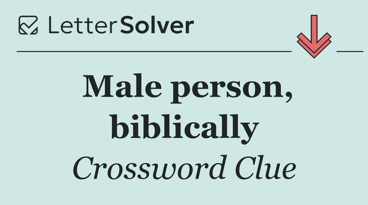 Male person, biblically