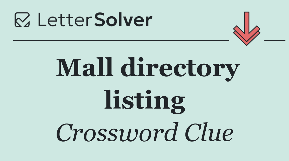 Mall directory listing