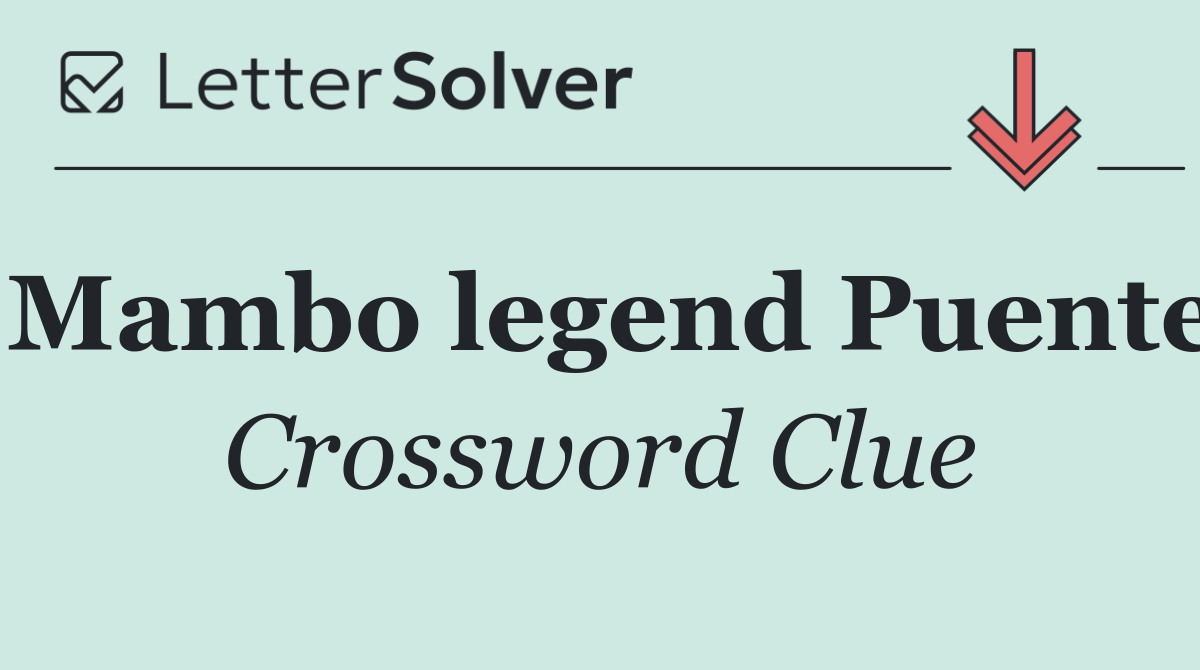 Mambo legend Puente